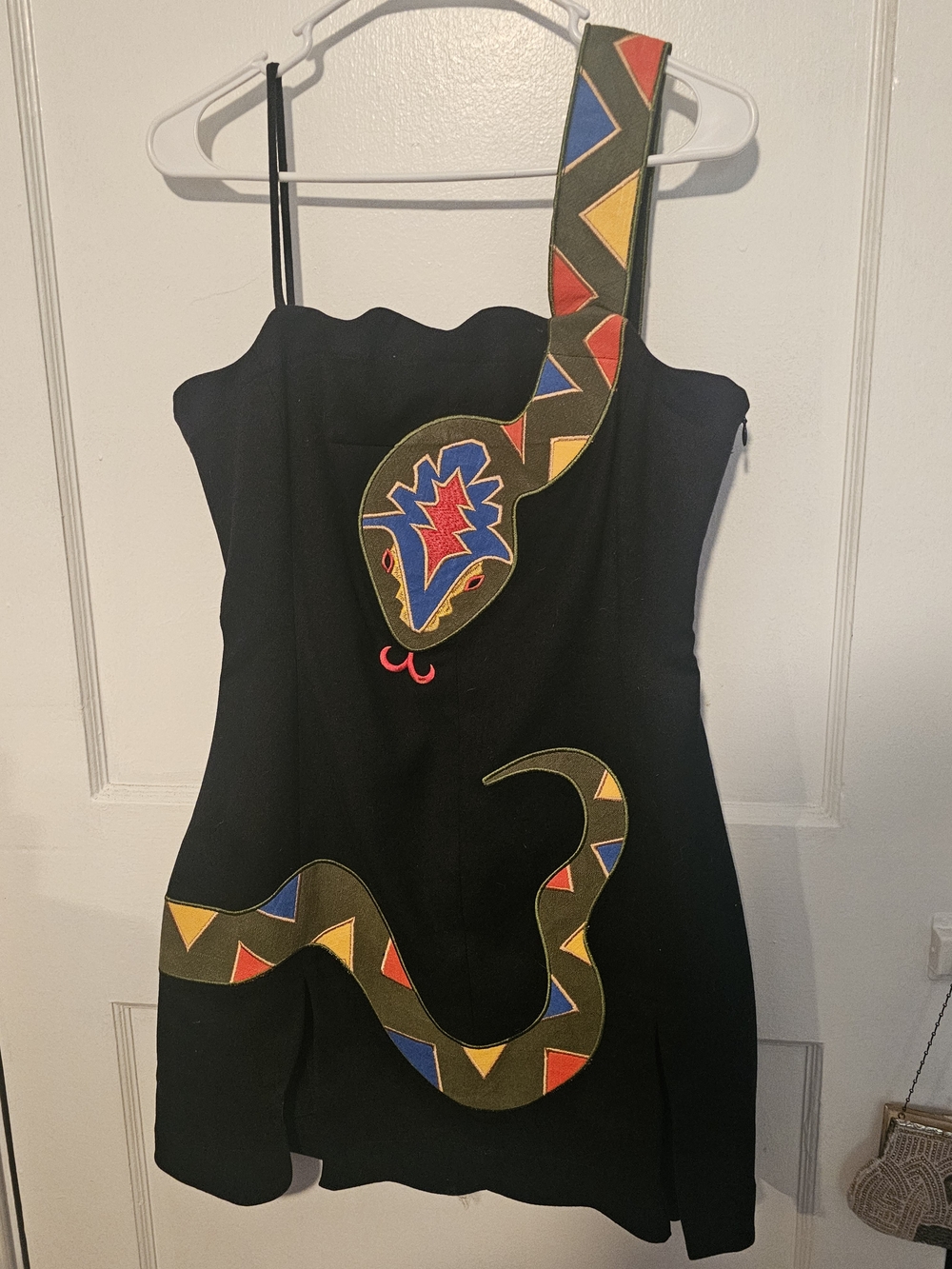 Fashion Brand Company Black Mini Snake Dress